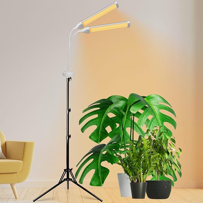 Grow Lights for Indoor Plants Full Spectrum, LED Plant Light with Stand, Adjustable Height, Plant Grow Lights with Auto 4/8/12/H Timer for Indoor Tall Plants.(210 LEDs Stand)