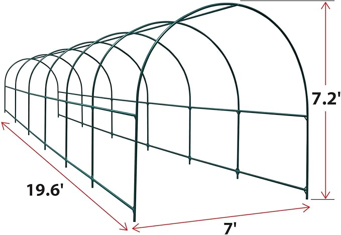 YardGrow Large Garden Support Arch Frame Climbing Plant Arch Arbor for Various Climbing Plant Roses Vines Birthday Wedding Party Decoration Pergola Frame (19.6 x 7 x 7.2ft)