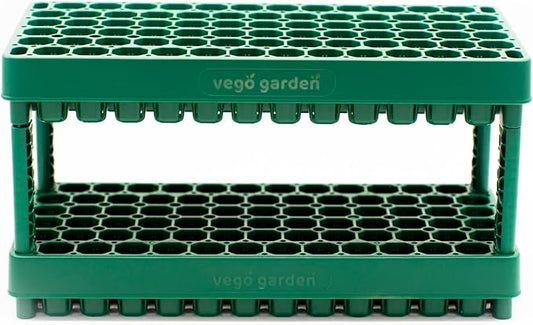 Vego garden 10" x 20" 76 Cells Seed Starter Tray Stackable Seedling Starting Germination Trays for Plants Planting Vegetables Herbs Flowers, 2 Set