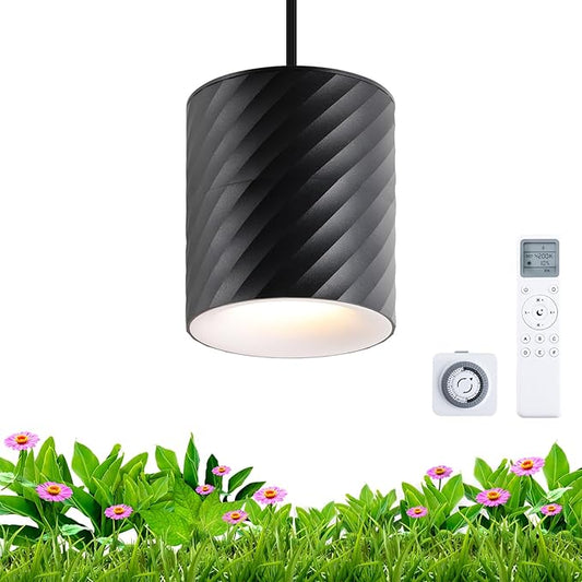 Hanging Indoor Plant Growth lamp, 20W Full Spectrum, Adjustable Angle Plant lamp, Suitable for Indoor Foliage Plant Auxiliary Lighting, Meat Quality, Flowers, 2700k-6500K (Black)