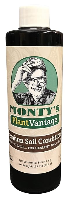 Monty’s Premium Liquid Soil Conditioner with Humic Acid, Organic Amendment for All Soil Types, Increases Moisture Retention & Nutrient Uptake, Enhances Health & Microbial Activity 8 oz