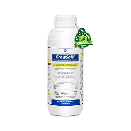 GrowSafe Bio-Pesticide, Organic and Natural Miticide, Fungicide and Insecticide (33.8 fl.oz)