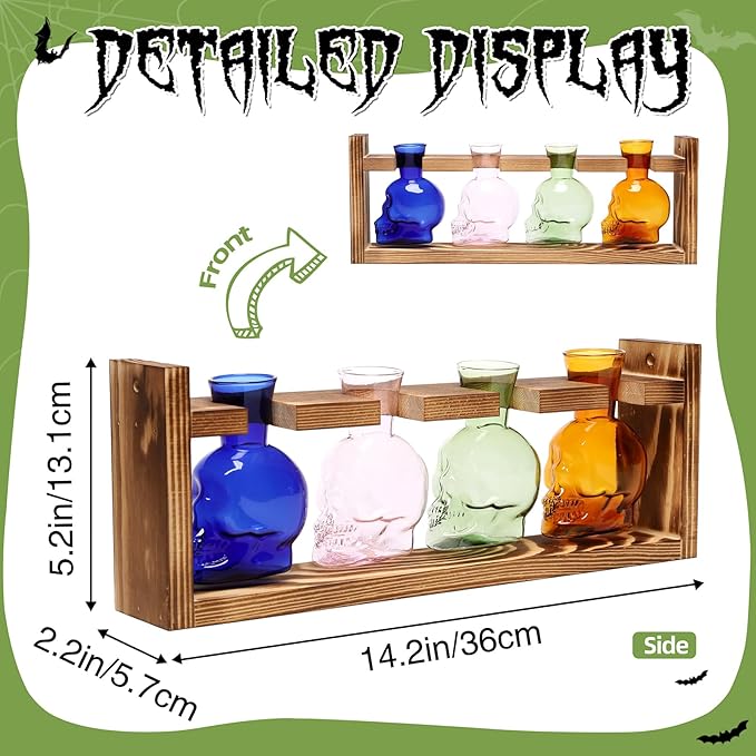 Plant Propagation Stations Halloween Skull Plant Terrarium Kit Glass Vases Gift for Father Air Planter Home Office Decor