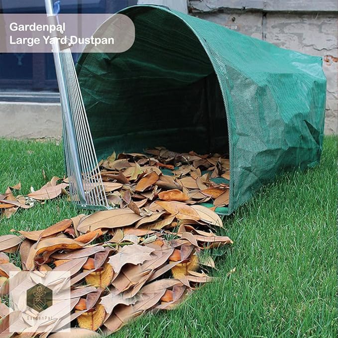 Gardenpal 2-pack Yard Waste Bags for Collecting Leaves, PE Gardening Bags, Lawn and Leaf Bags, Large Yard Dustpan-Type Garden Bag, Reuseable Garden Waste Container, 53 Gallon Per Bag
