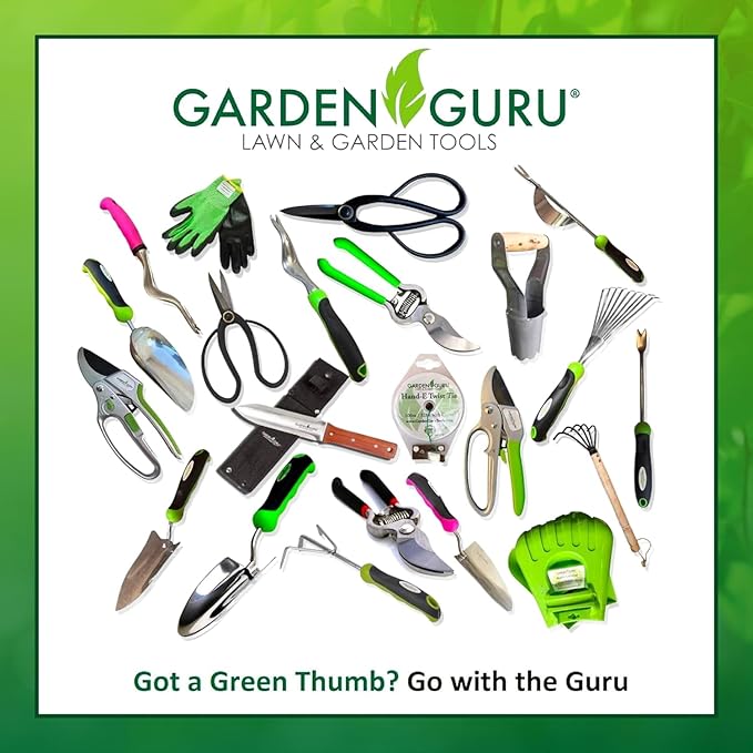 Garden Guru Garden Tool Set 3pc Hand Trowel Transplanter Cultivator – Heavy Duty Rust Resistant Stainless Steel - Ergonomic Comfort Grip Handle – Perfect Gardening Tool Kit Gifts for Women & Men