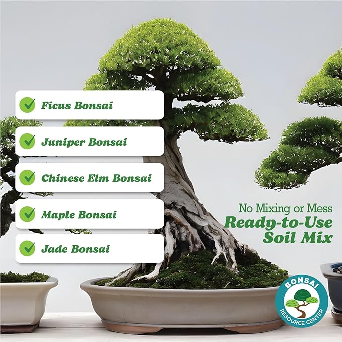 100% Organic Bonsai Soil – All-Natural, Well-Draining Potting Mix for Healthy Bonsai, Succulents, Cactus & Kokedama | Pumice, Akadama, Bark | Made in USA | 3L Bag