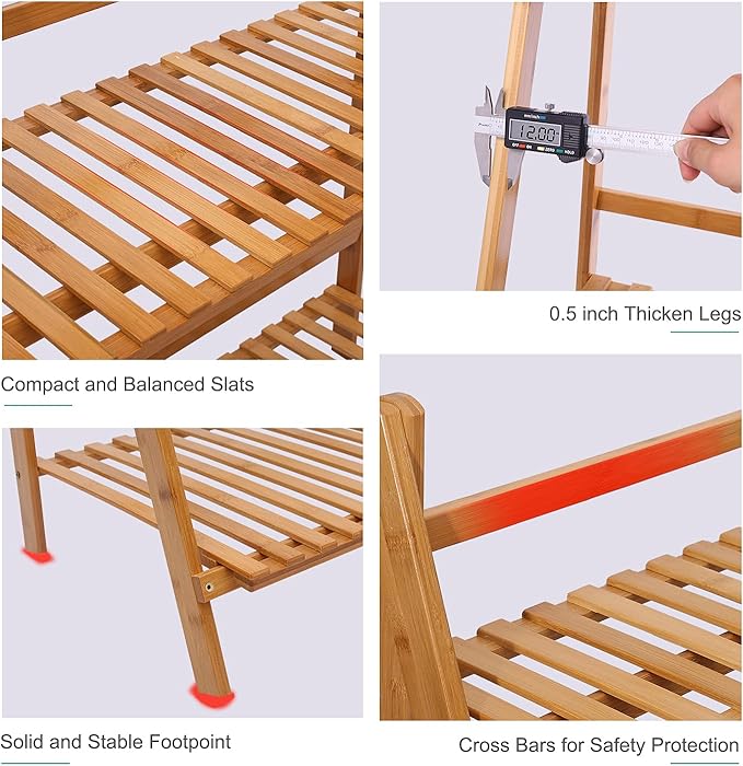 Ufine Bamboo Ladder Plant Stand - Thumbnail 5