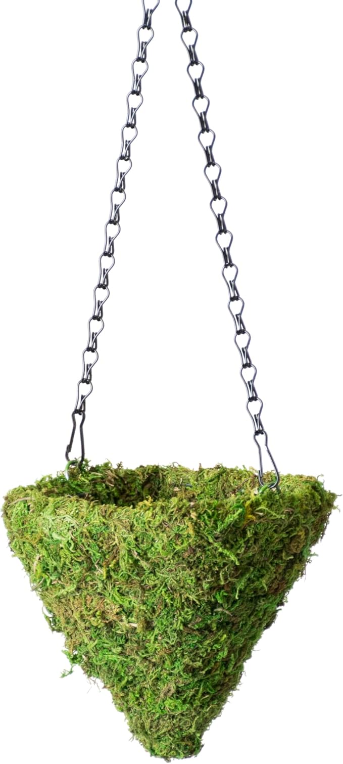 SuperMoss MossWeave (29270) Mini Hanging Basket Set of 4, Fresh Green