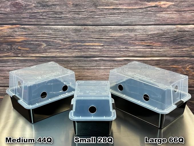 Grower's Select 28Q Cube Mushroom Monotub Fruiting Chambers with Filter Disks and Liners (2 Pack)
