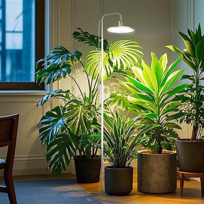 SANSI Grow Lights for Indoor Plants, 100W Full Spectrum Tall Plant Lights for Indoor Growing, 47"-70" Standing Grow Light with Remote Control 5 Level Dimmable 10200LM 8/12/14H Auto On/Off Timer