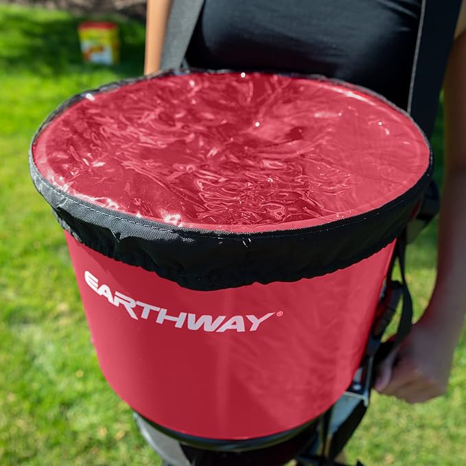 EarthWay 3100 40 LB Professional Chest Mount Hand Crank Broadcast Spreader Including Even Spread Technology, Comfortable & Adjustable Harness Strap and Rain Cover