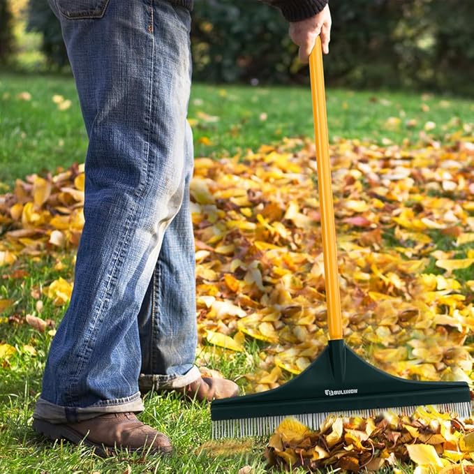 Artificial Turf Rake, 55" Long Whole-Piece Pole No Broke Design - Garden Hand Broom Rake for Easy Quick Remove Leaves, Debris, Shrubs, Pet Hairs.. from Turf, Lawn, Synthetic Grass, Carpet