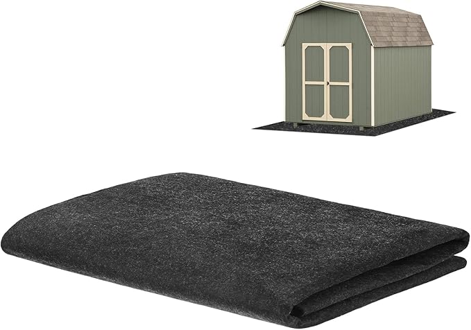 3 mm Thickened Outdoor Storage Shed Mat, 2.4x3 ft Waterproof Shed Flooring Mat for Patio Furniture Floor Protecting from Wear/Liquid/Dust/Oil, Non-Slip Felt Rubber Rug Pad [Grey]
