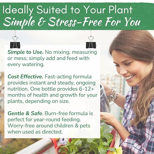 Indoor Plant Food by Houseplant Resource Center - Organic Liquid Fertilizer for Pothos, Peace Lily, Monstera, Cactus and More - 8 oz