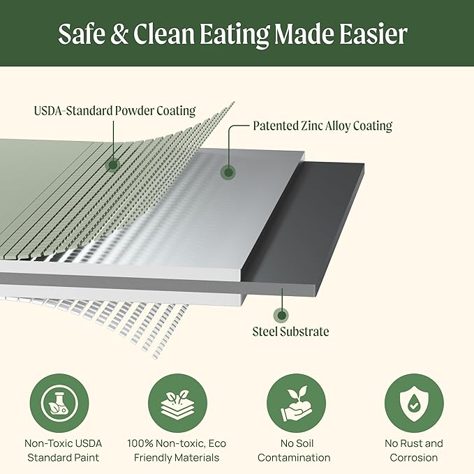 Vego garden 26" Extra Tall Raised Garden Bed Kits, 4 in 1 Modular Raised Planter Box for Vegetables Flowers Fruits Oval Metal Raised Garden-Olive Green