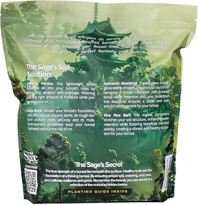 5qts/5l Premium Bonsai Mix - U.S.A. Made Ready to Use - Akadama, Pumice, Lava Rock, Fine Pine Bark - Large Bag for All Bonsai Tree - High Drainage Potting, Repotting (Bonsai Soil 2.5 QT)