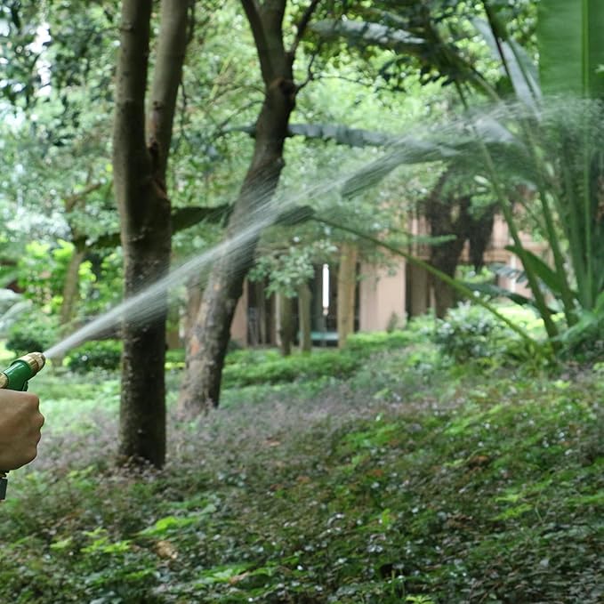 STYDDI Heavy Duty All Metal Adjustable Garden Hose Nozzle, Heavyweight Front-Trigger Adjustable Watering Nozzle, High Pressure Multifunction Hose Nozzle for Plants and Lawn, Car Washing, Patio and Pet