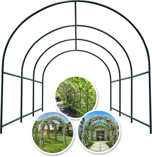 YardGrow Large Garden Support Arch Frame Climbing Plant Arch Arbor for Various Climbing Plant Roses Vines Birthday Wedding Party Decoration Pergola (9.8 x 7 x 7.2ft)