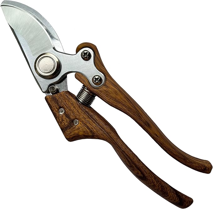 Pruning Shears, Flower Cutters for Stems, German Stainless Steel Blades, 1 inch Cut Capacity, Garden Snips with Non-Slip Handle, Lightweight & Ergonomic Professional Garden Tools for women
