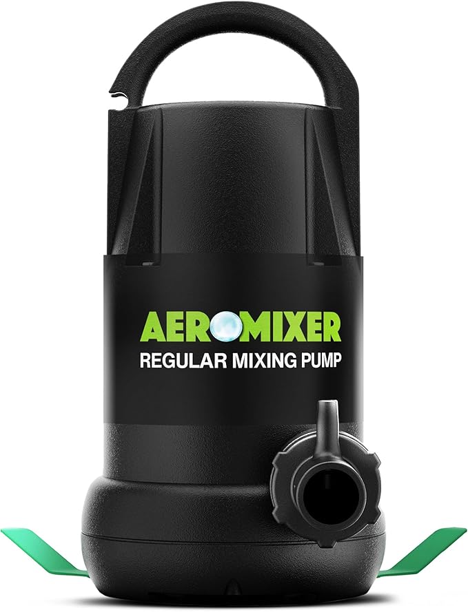 Aeromixer Regular 3/4 HP Submersible Mixing + Aerating Pump - Submersible Water Pump for Nutrient Mixing and Aerating, Electric Garden Water Pumps, Heavy Duty Outdoor Pumps for Farming and Gardening