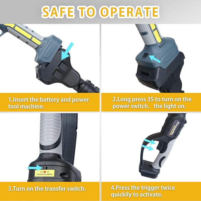2 In 1 Pole Pruning Shears 2.0 Inch Cutting Diameter Compatible with Makita Battery Secateurs Japanese SK5 Blade 2 * 4000mAh Batteries Electric Pruner Extended To 8.2ft