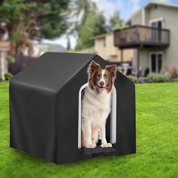 Dog House Cover,Dog Houses Cover for Large Dogs Outside,Covers for Winter Large Dog House Outdoor Weatherproof (39x37x37in)