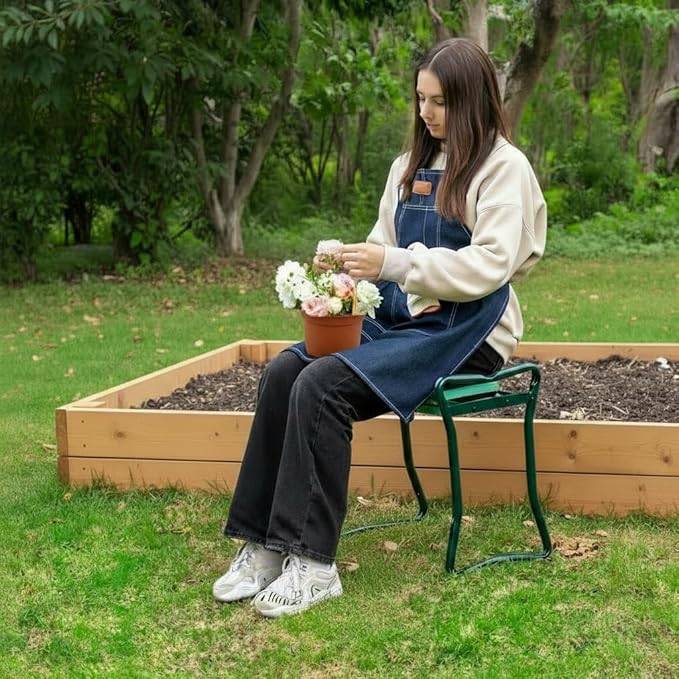 Backyard Expressions Garden Kneeler - Multi-Functional Gardening Seat and Kneeler