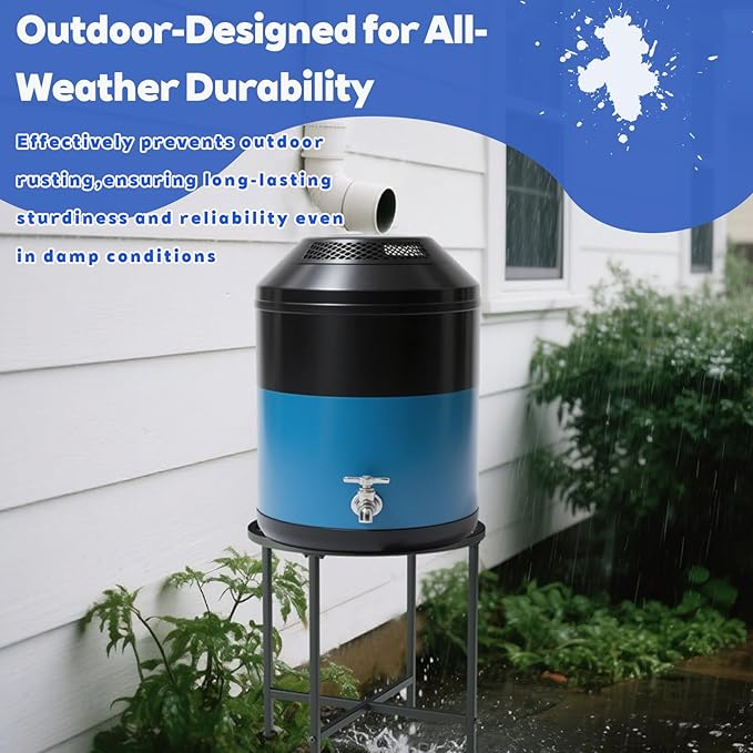 Rain Barrel Stand Heavy-Duty Stainless Steel- Supports 45/50/55 Gallon Plastic Barrels, Outdoor Weatherproof, Rust-Proof, 1200lb Load Capacity