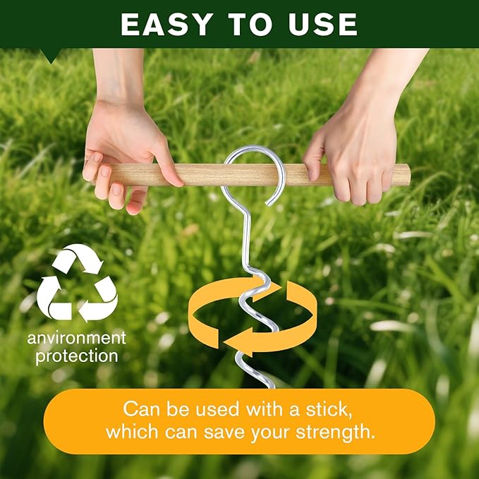 A Tree Support kit for straightening Trees, which Includes Supporting Metal Stakes and Ropes. It can Also be Used for Tree Protection in Harsh Weather and Outdoor Tent Fixation. (1)