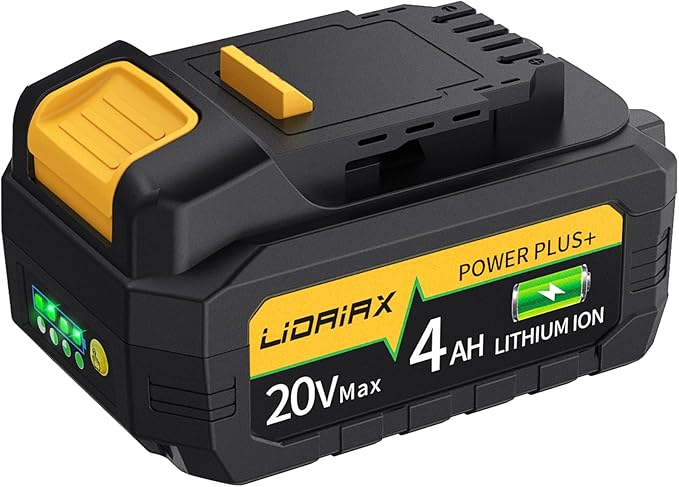 100% True Capacity Replacement for Dewalt 20V Max Battery, Automotive Power Cell for Dewalt 20v Battery, V0 Highest Grade Fireproof Case, Longer Runtime - 4.0AH, 1 Pack