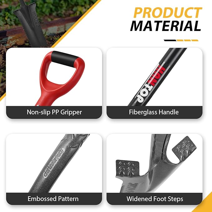 Drain Spade Digging Spade Shovel Trenching Spade Garden Spade Shovel for Deep Digging Transplanting,44 inches