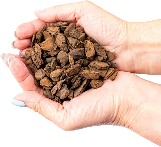 Premium Grade New Zealand Pinus Radiata Bark by Gardenera - Organic Hand Mixed New Zealand Pine Bark for Orchids - Medium Chips 9-12mm - 3 Quart
