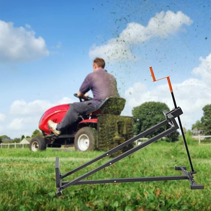 Lawn Mower Lift Jack -Lifting Platform 882 Lbs Capacity for Garden Tractors and Lawn Mowers with Manual Handle & Power Tool Extension Handle (Gray)