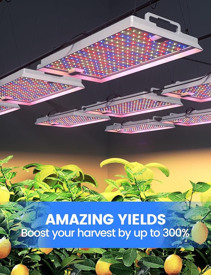 Plant Grow Light, [Smart APP & Expansive 2x3 Ft Coverage] Genuine 100W Output LED Full Spectrum for Indoor Plants, 8-Level Brightness, Hanging Use with Remote Control（Hanging Use）