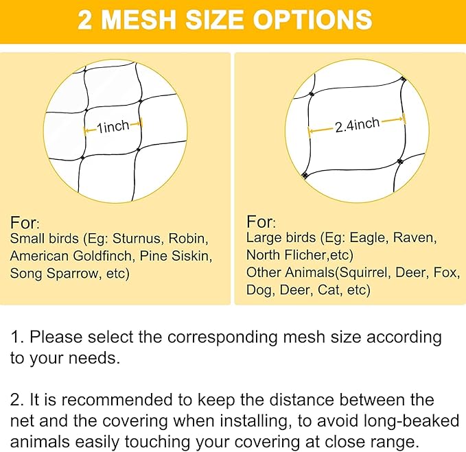 100'x100' Bird Netting for Chicken Coop, Heavy Duty Nylon 1" Mesh Poultry Netting Chicken Nettings Roof Hawk, Aviary Nettings Deer Fence Garden Net for Fruits Trees Plant