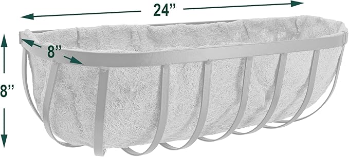 Arcadia Garden Products 1529 Solstice Series Wall Trough Planter, 24-Inch