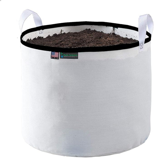 Grow Bag 5 Gallon, Planting Pots - Colorful Plant Grow Bags Pots Gardening Vegetable - Air Pruning Mesh Fabric Plant Container - (White/Black)