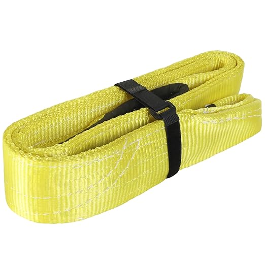 Lift Sling Straps,3"×20 ft Heavy-Duty Lifting Sling Strap – 9000 lbs Vertical Work Load, 2-Ply Nylon Endless Round Sling, Hoist Engine, Beam, Tractor, Boat Motor on Job Site, Forklift, Rigging
