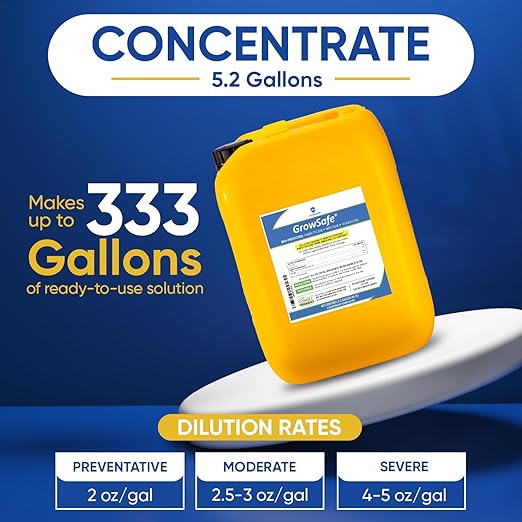GrowSafe Bio-Pesticide, Organic and Natural Miticide, Fungicide and Insecticide (5.2 Gal)