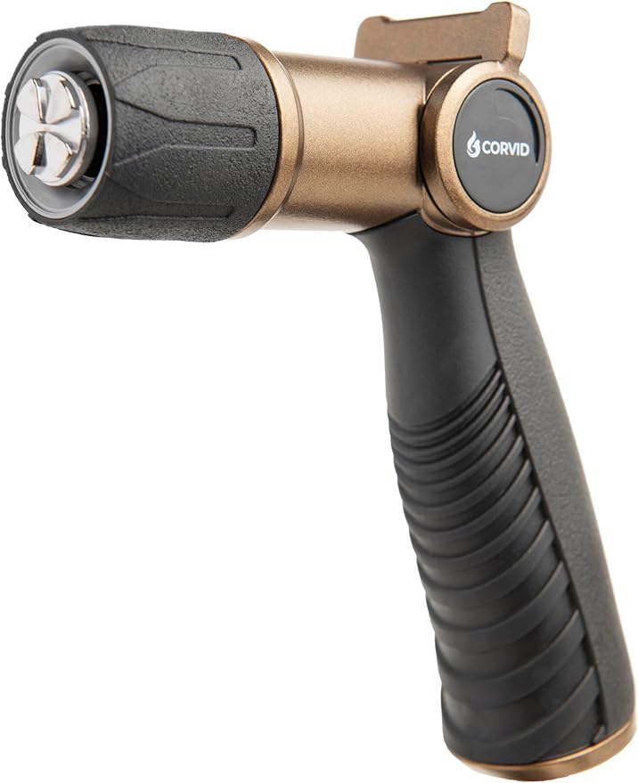 Thumb Control Adjustable Nozzle - Heavy-Duty Metal, 1-Pattern Spray with Ergonomic Grip for Easy Water Flow Control, Ideal for Tough Cleaning and Watering Tasks like Car Washing,Garden