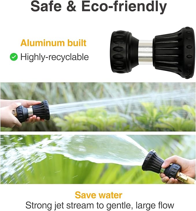 Cyprium Water Hose Nozzle Spray Water Nozzles For Garden Fireman Style Hose Nozzle Outdoor Hose Nozzle Sprayer High Pressure Watertight Connections For Reliable Use In Gardening, Cleaning