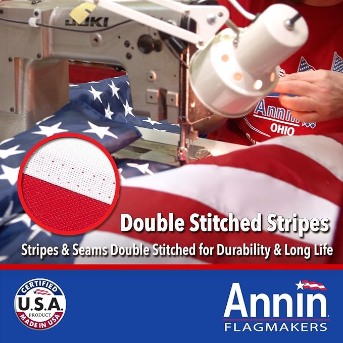 Annin Flagmakers (2730) Tough-Tex American Flag, Made in USA, 5 x 8 Feet, Polyester