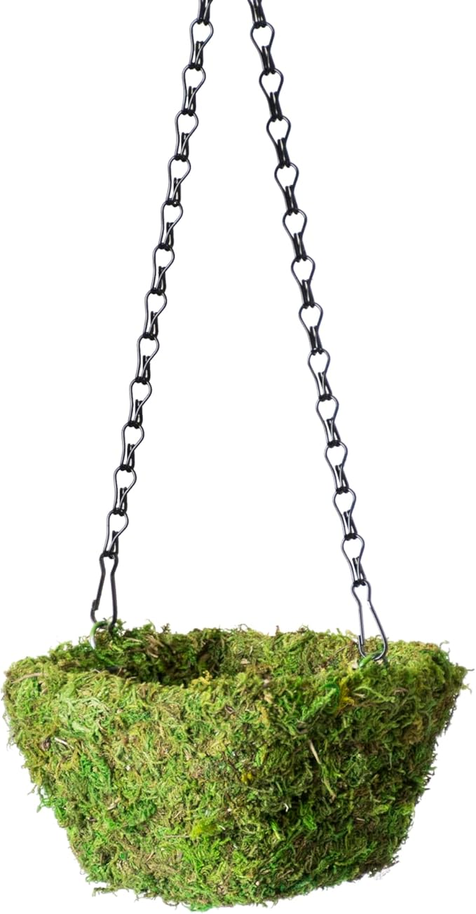 SuperMoss MossWeave (29270) Mini Hanging Basket Set of 4, Fresh Green