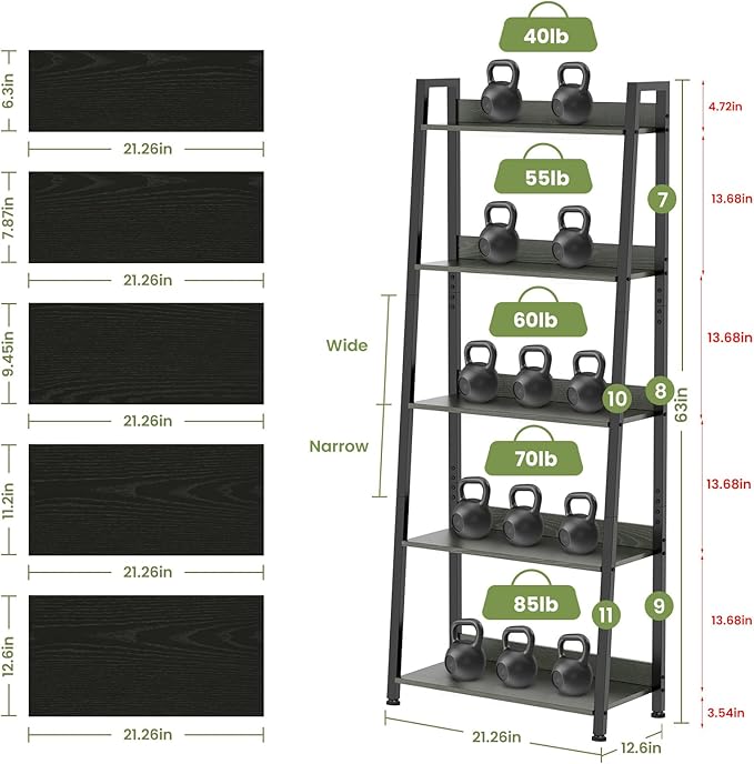 Large Plant Stand Indoor with Grow Lights & Storage Drawer, 63" Extra Wide Wood & Heavy Duty Metal 5 Tiered Plant Shelf, Sturdy Safety for Multiple Plants in Living Room Bedroom Patio Balcony