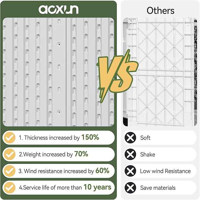 AOXUN Horizontal Storage Sheds 61 Cu.ft, HDPE Outdoor Storage Box 160 Gallon, Waterproof Lockable Resin Deck Box with Spring-Assisted Lid, Patio Storage for Garden, Pool, Cushions, Tools, White