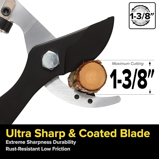 Jameson Professional 27" Bypass Lopper | 1-3/8" Cutting Capacity | Non-Stick Blade | Aircraft-Grade Aluminum Frame | Cushioned Grips | Gardening & Landscaping Tool