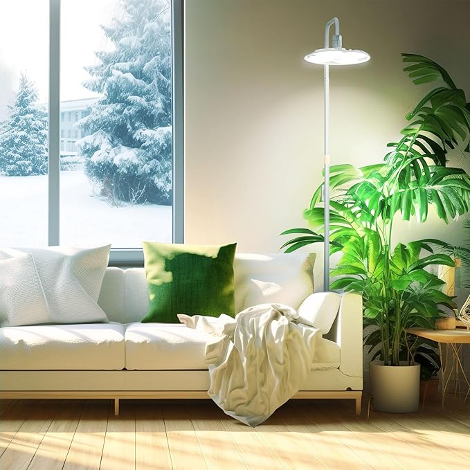 SANSI Grow Lights for Indoor Plants, 100W Full Spectrum Tall Plant Lights for Indoor Growing, 47"-70" Standing Grow Light with Remote Control 5 Level Dimmable 10200LM 8/12/14H Auto On/Off Timer