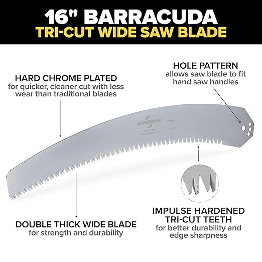 Jameson SB-16TE-W Tri-Cut Wide Saw Blade, 16-inch