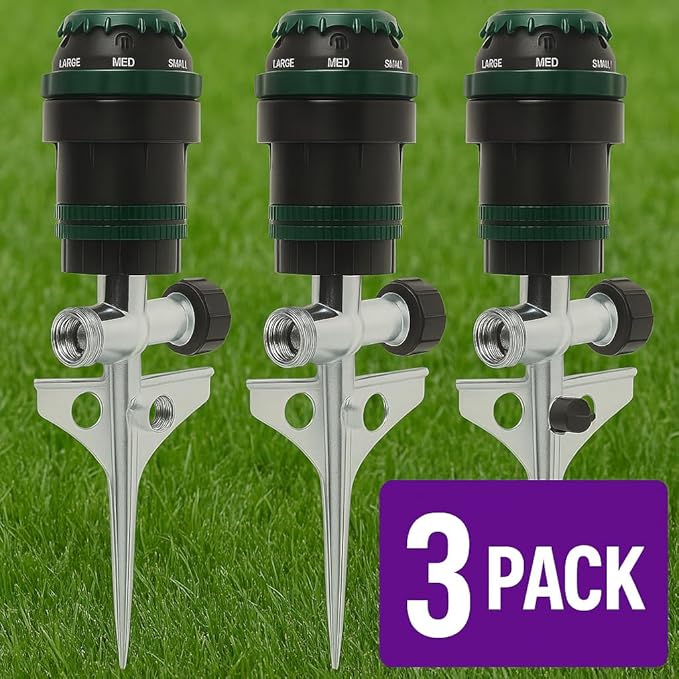 3-Pack H2O-6 Gear Drive Sprinkler - Versatile Gear Drive for Efficient Lawn Watering (3-Pack H2O-6 Gear Drive Sprinkler)