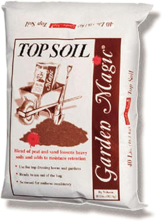 Michigan Peat 40 Pound Bag Garden Magic Organic Planting Potting Top Soil Blend Mix for Indoor and Outdoor Gardening and Landscapes, White